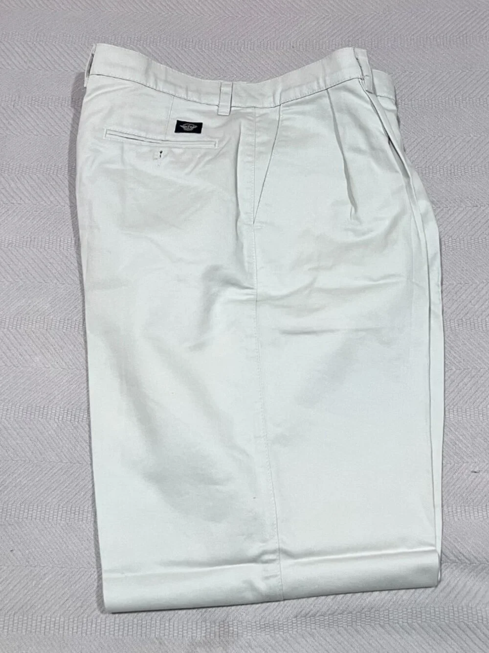 Dockers Pants Mens 38x34 Cream Khaki Vintage Double Pleated High Waist 90s New